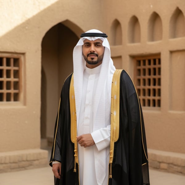 traditional Saudi outfit — AI image prompt example