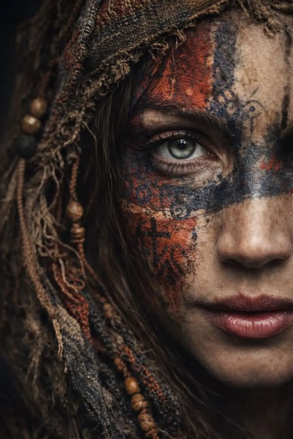 Tribal Portrait Woman — AI image prompt example
