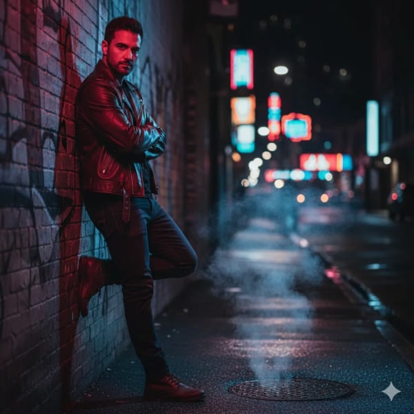 Urban Night Glow — AI image prompt example