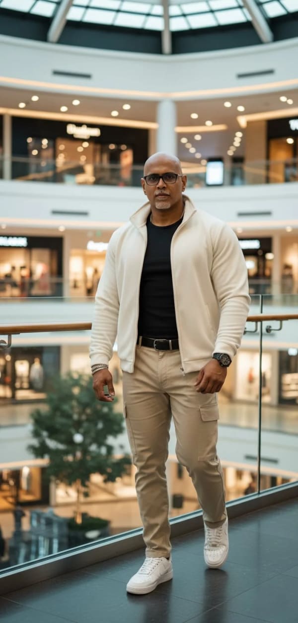 Walking in the mall — AI image prompt example