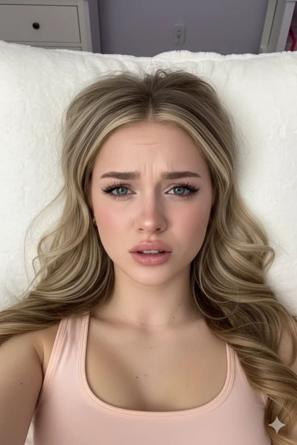 Worried Beauty — AI image prompt example