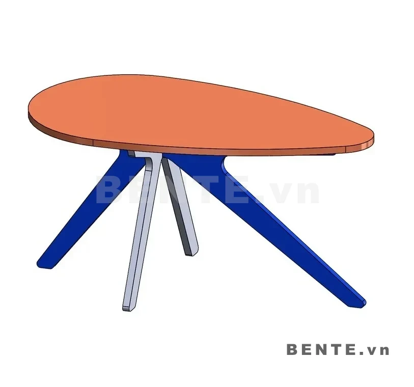 ảnh hướng dẫn lắp ráp, bàn cafe mặt bàn oval