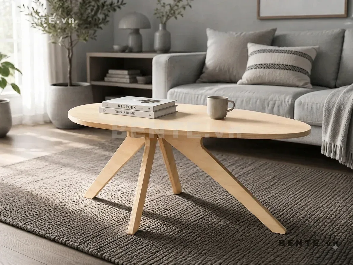 bàn sofa mặt oval