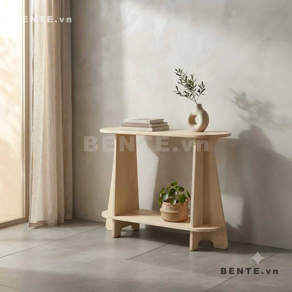 Bàn Console Gỗ Lắp Ráp Đơn Giản Cho Phòng Khách & Phòng Làm Việc - B58324, bàn console phòng khách, bàn console phòng làm việc, bàn console lắp ráp, bàn console thiết kế đơn giản, bàn console trang trí, bàn console để sảnh, bàn console kê tường, bàn console đa năng, bàn console nội thất hiện đại, bàn console nhỏ gọn