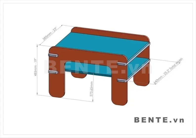 ảnh kích thước, bàn cafe có kệ dưới, bàn sofa 2 tầng