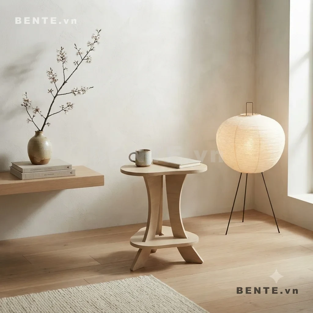 bàn sofa có kệ tròn