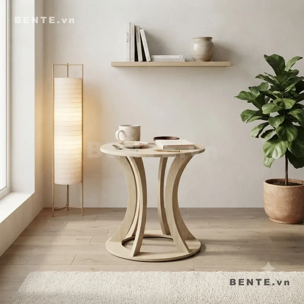 bàn cafe đế tròn