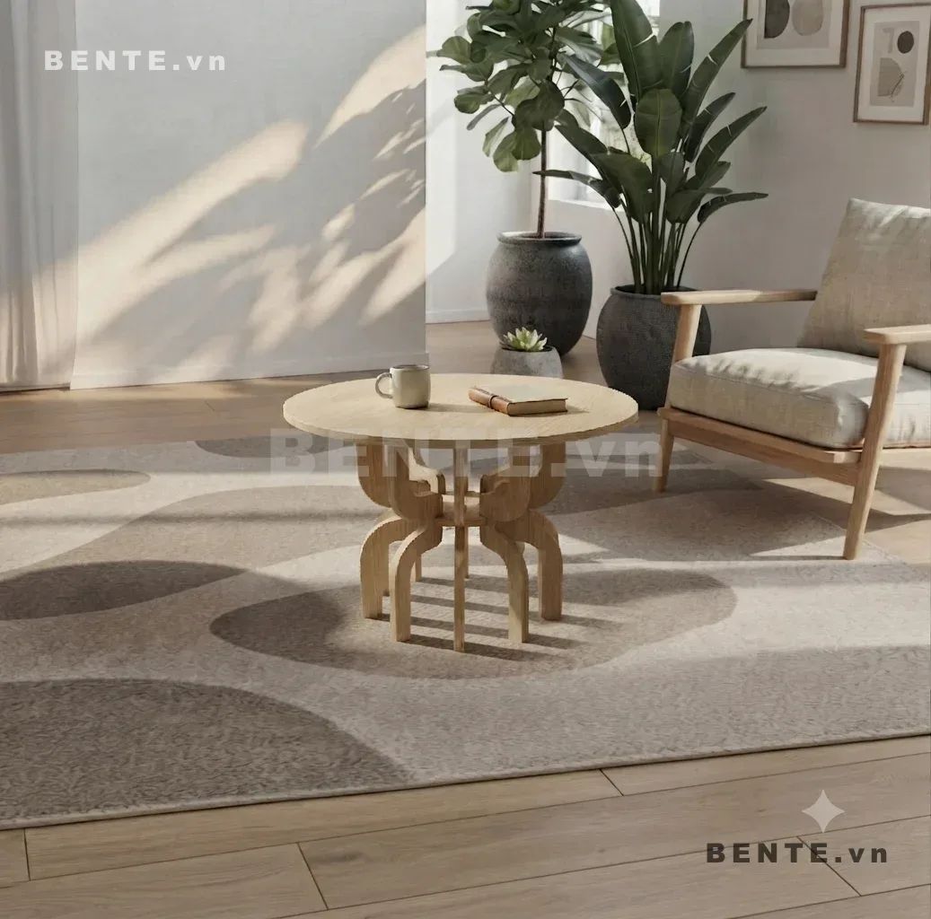 bàn sofa chân cong bản lớn, bàn cafe chân khoét cong