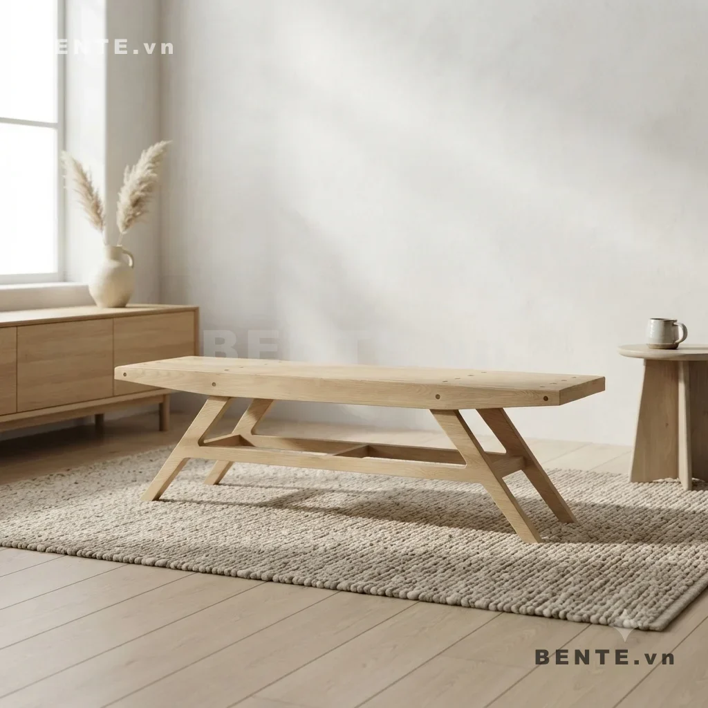 Bàn Gỗ Console 2 Tầng Mặt Nan, Kệ Mở Phía Dưới, Chân Chữ A Nghiêng, Lắp Ráp Đơn Giản - B71428, bàn console 2 tầng mặt nan, bàn console kệ mở phía dưới, bàn trang trí mặt nan gỗ, bàn sau sofa có kệ, bàn console chân chữ A, bàn console chân nghiêng, bàn hành lang 2 tầng, bàn decor có kệ dưới, bàn console kệ khoang mở, bàn console lắp ráp