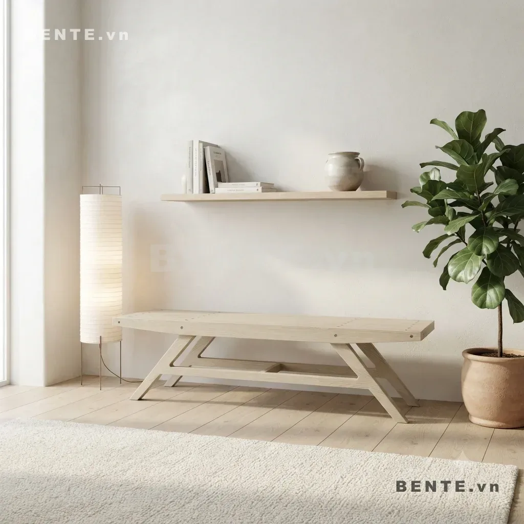 bàn sau sofa có kệ
