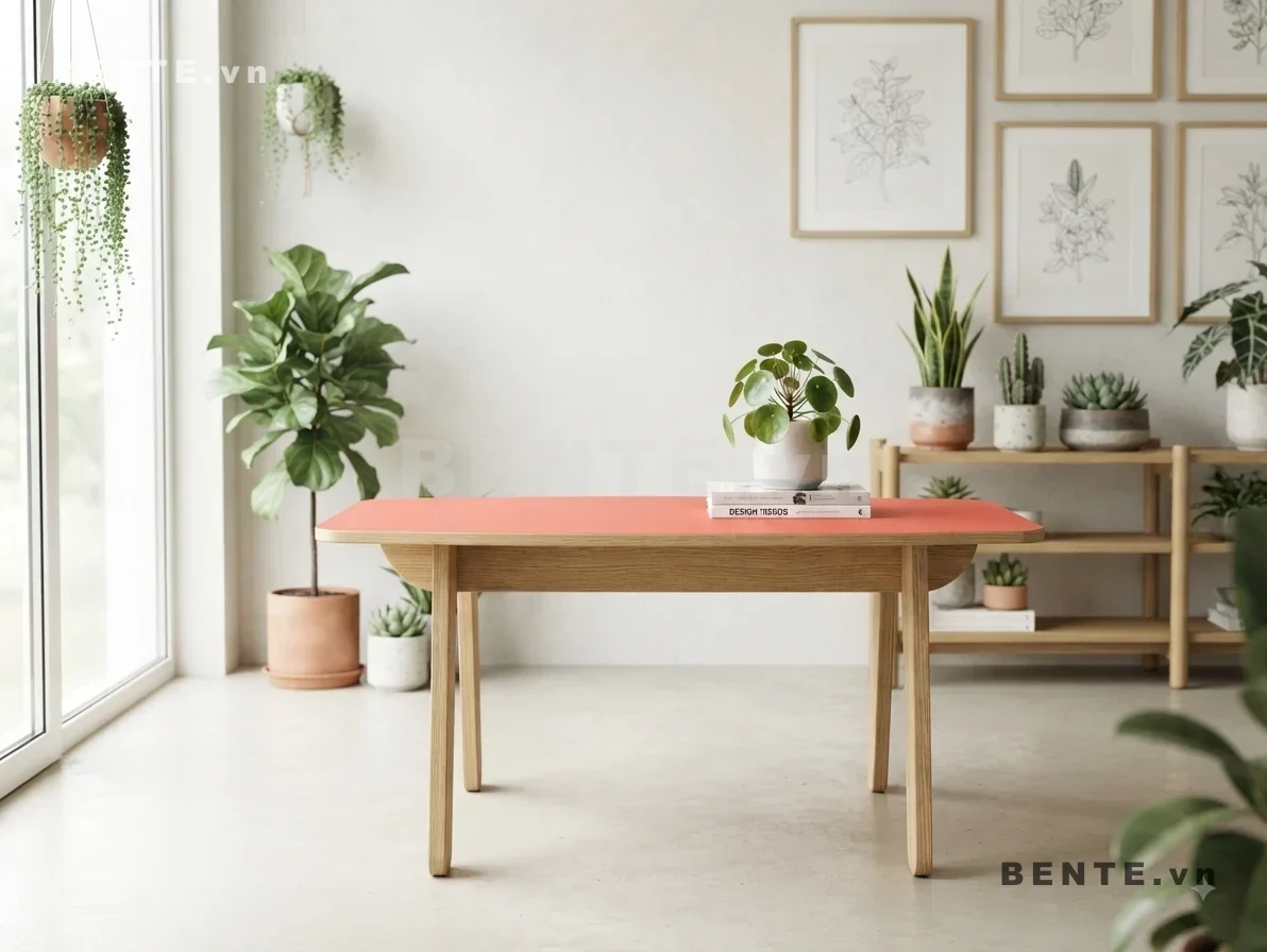 bàn phụ mặt chữ nhật, bàn console dáng gọn