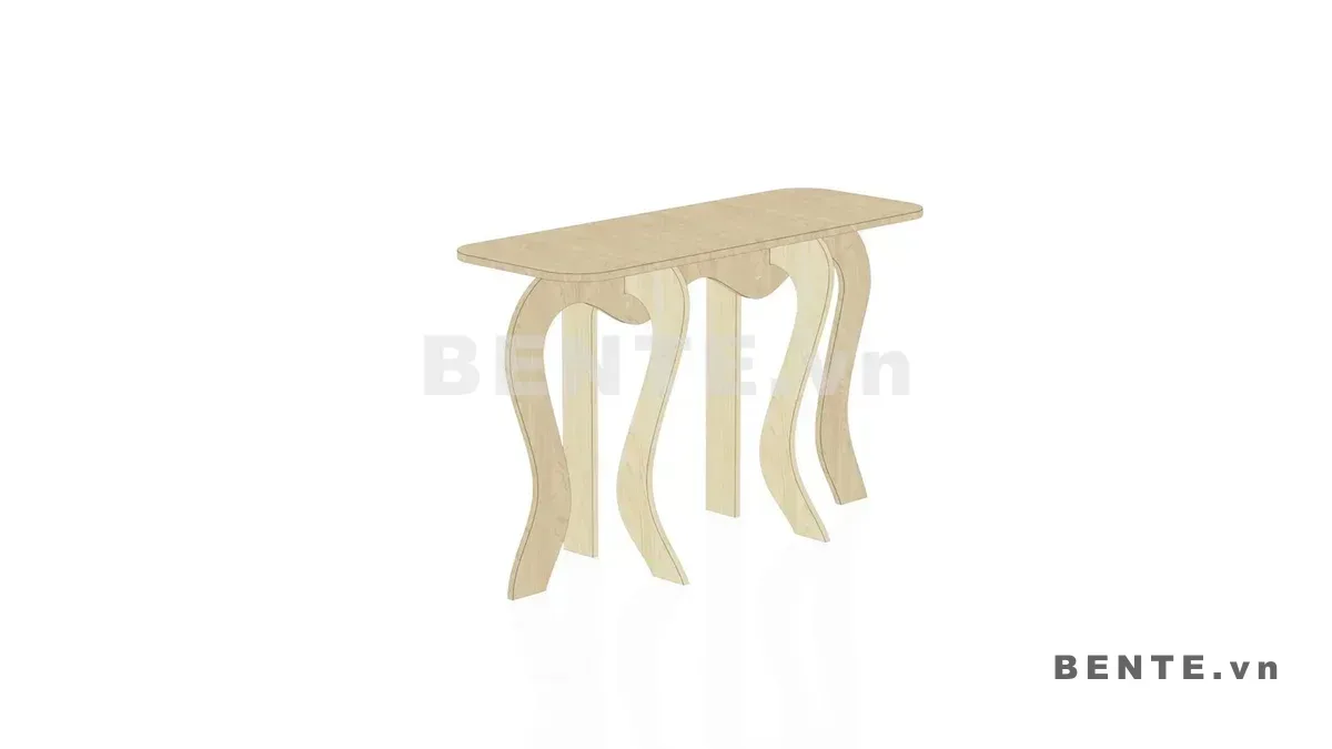 ảnh hướng dẫn lắp ráp, bàn sau sofa chân cong, bàn console trụ giữa