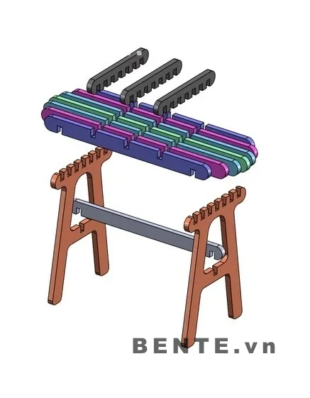ảnh hướng dẫn lắp ráp, bàn console mặt nan bo tròn