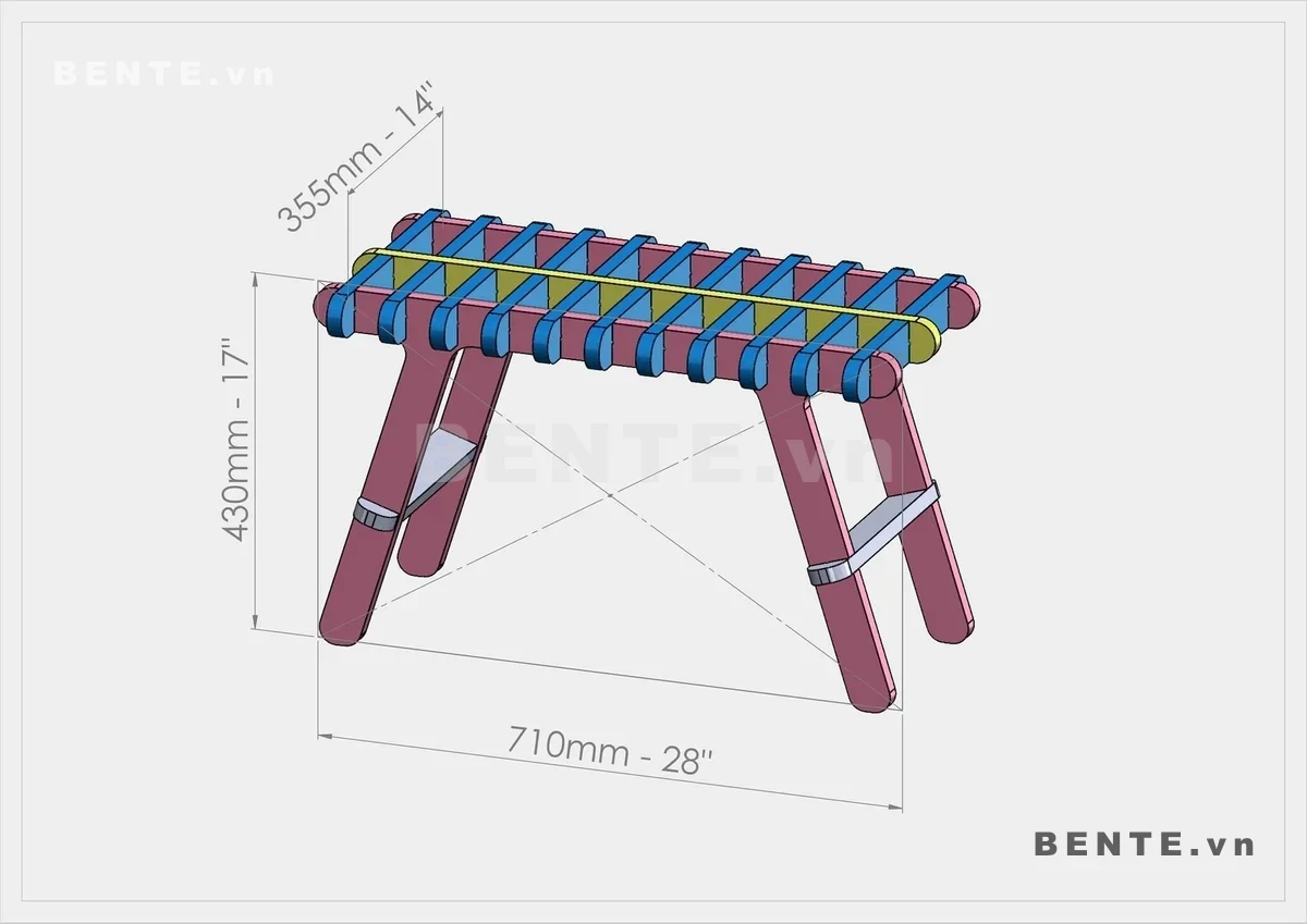 ảnh kích thước, bàn console mặt nan gỗ