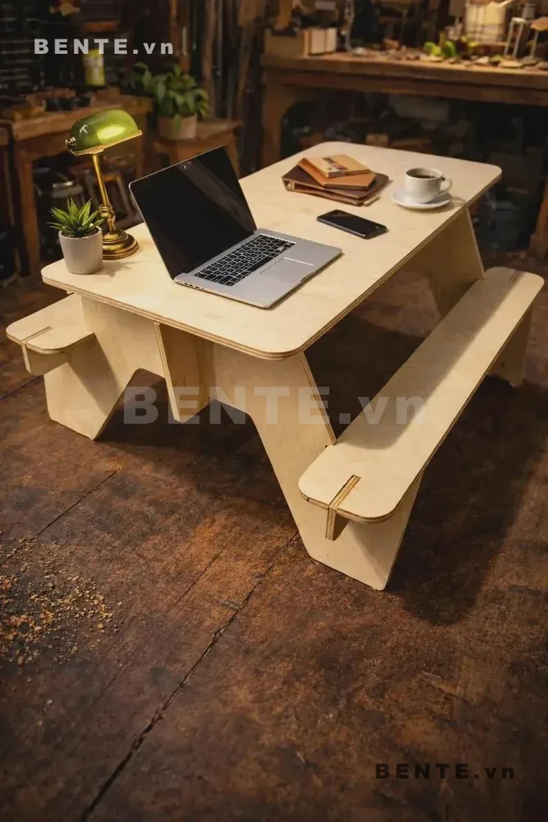 bàn lắp ráp kèm ghế