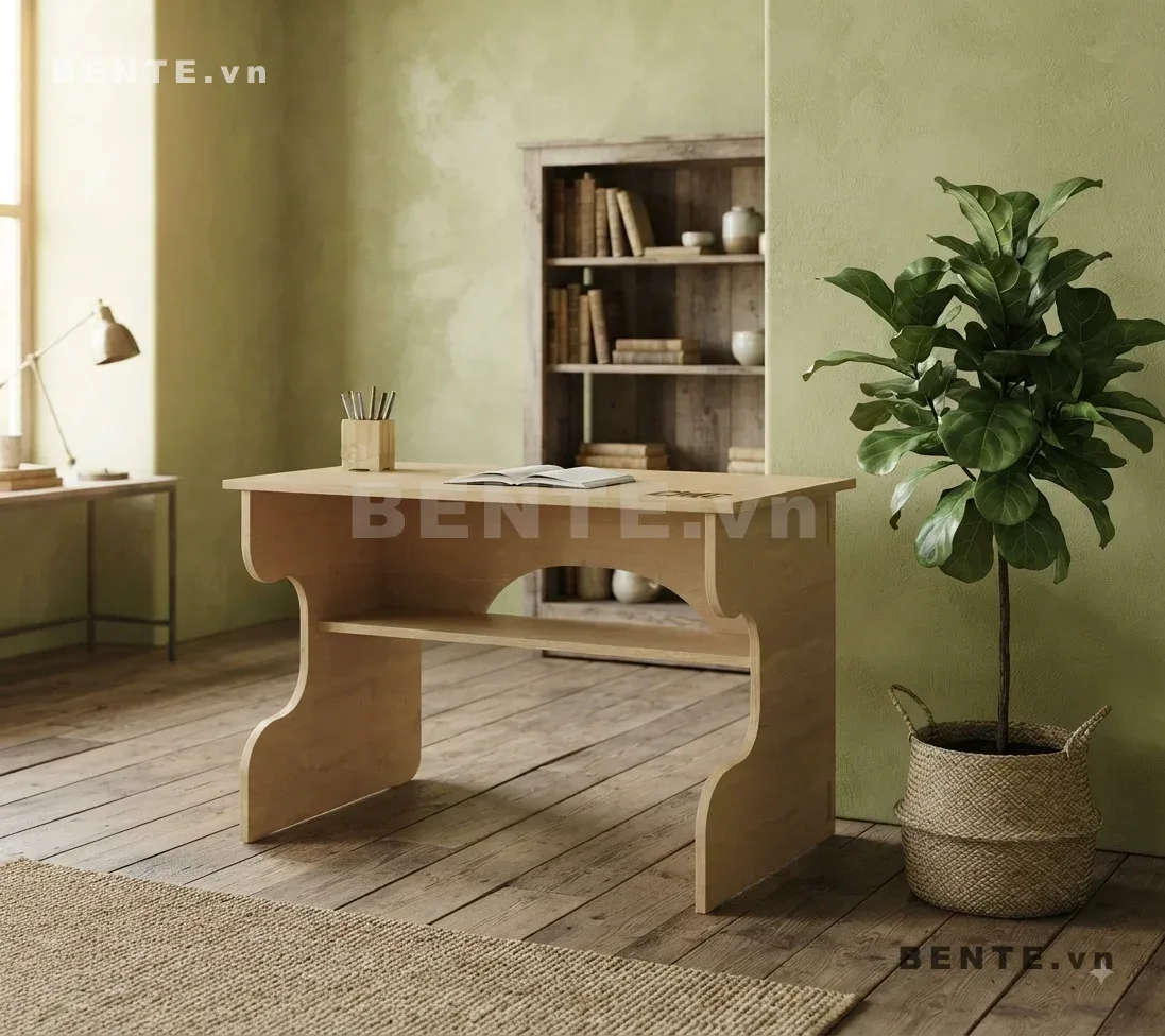 bàn làm việc mặt chữ nhật