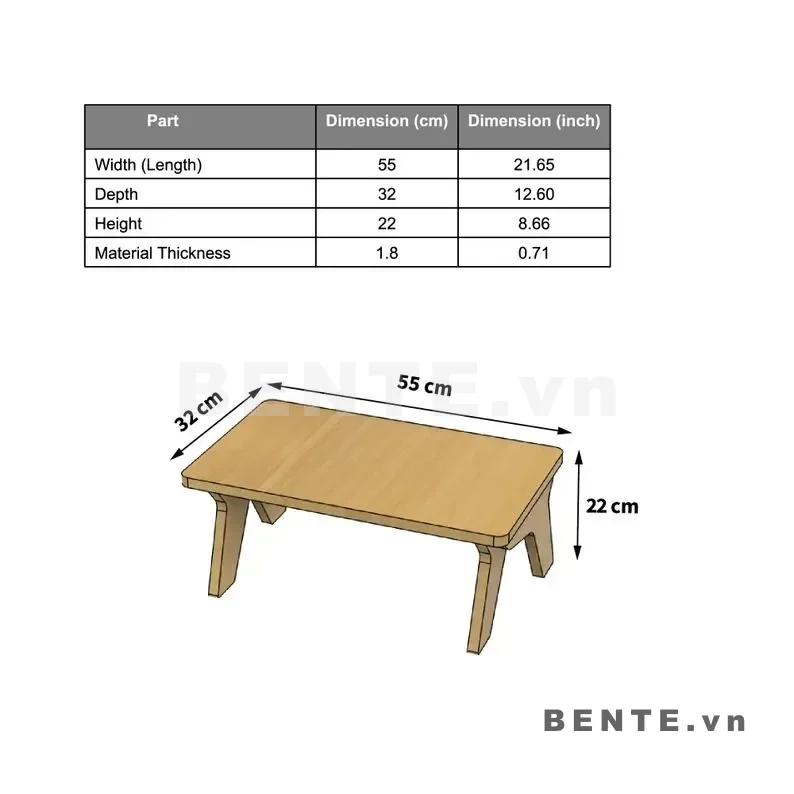 ảnh kích thước, bàn thấp chân tấm cong, bàn ngồi sàn chân khoét vòm