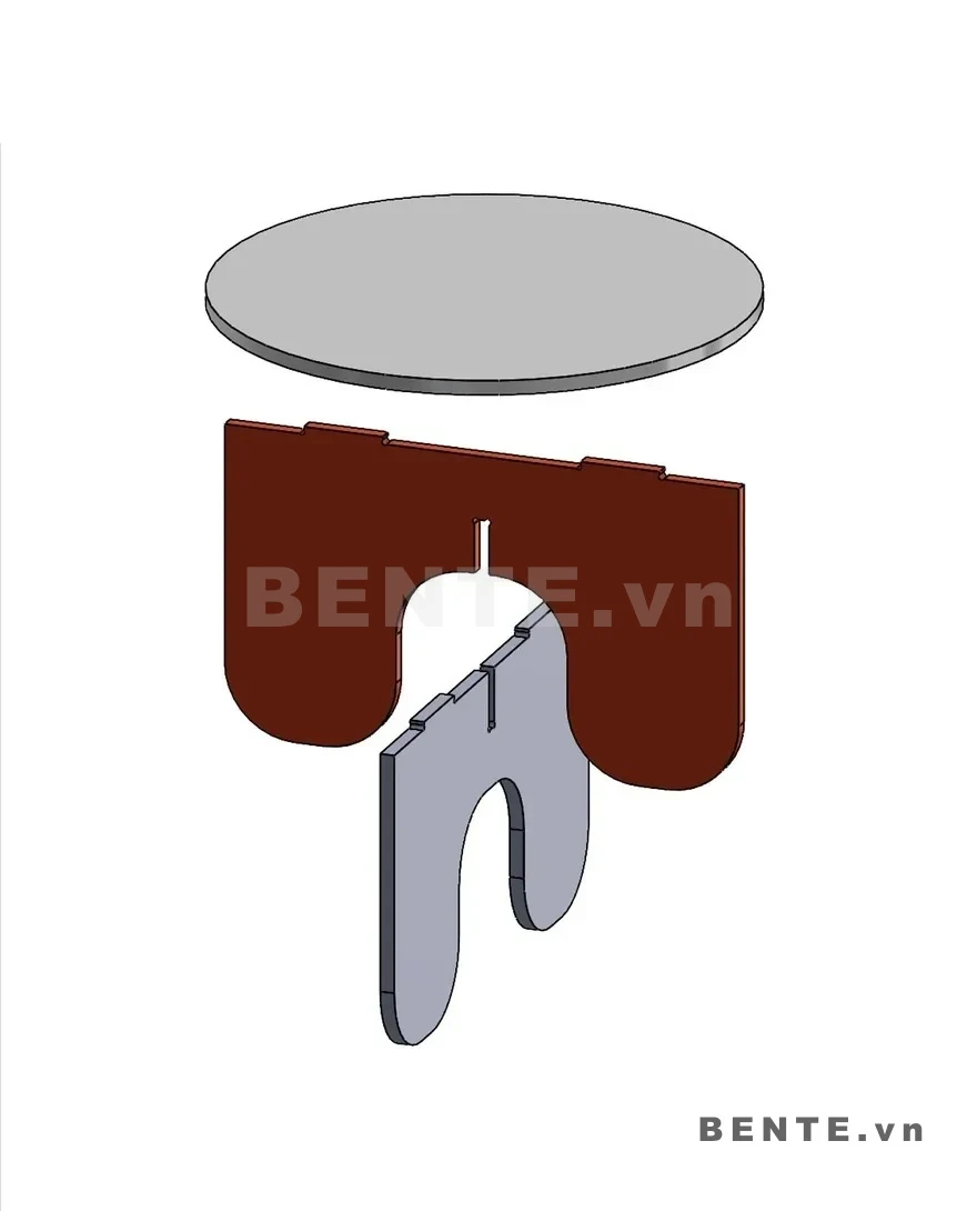 ảnh hướng dẫn lắp ráp, bàn sofa mặt tròn, bàn trà mặt tròn