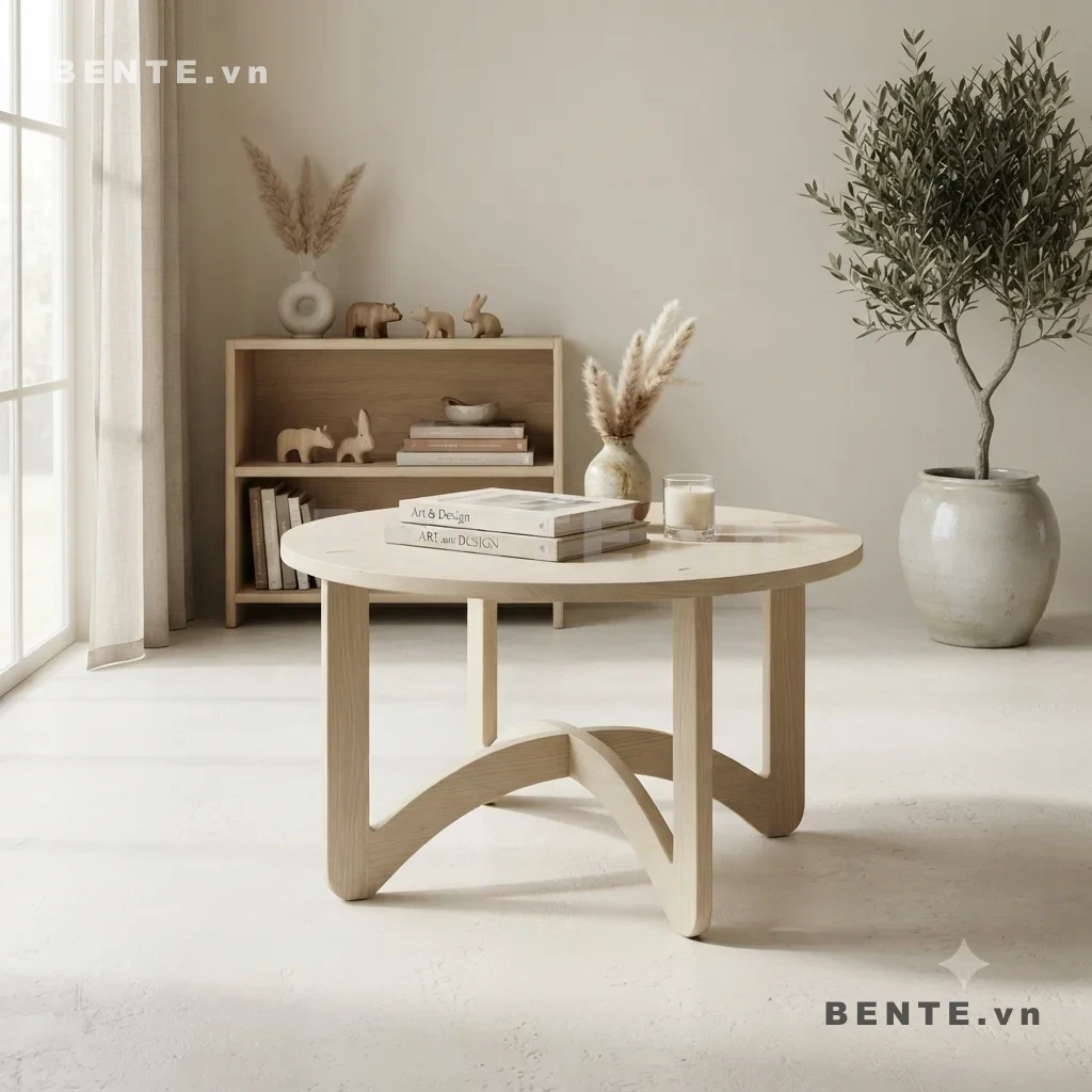 bàn phòng khách chân trụ, bàn sofa chân đan chéo