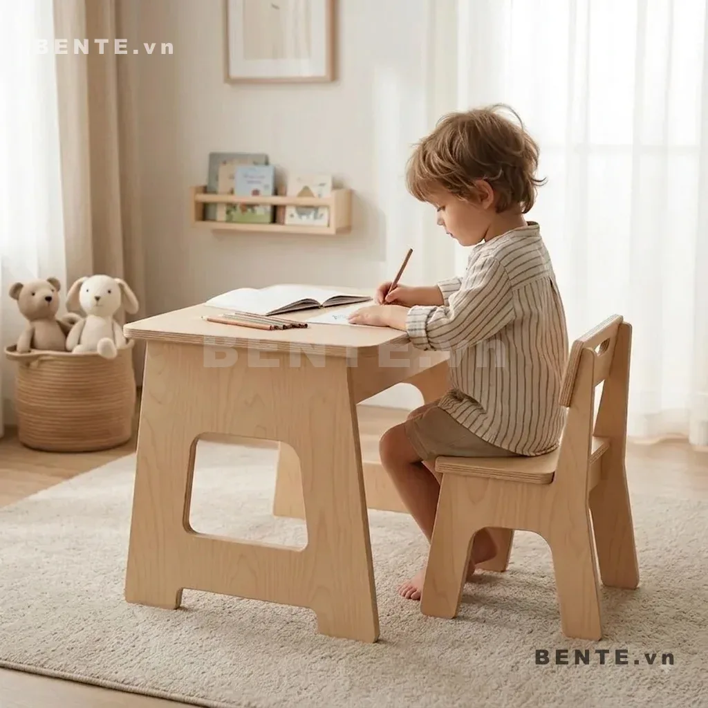 bàn học trẻ em kiểu Montessori