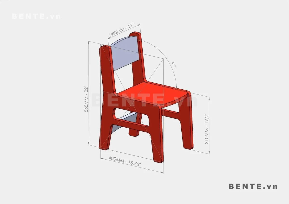 ảnh kích thước, bàn học cho bé có giá để sách