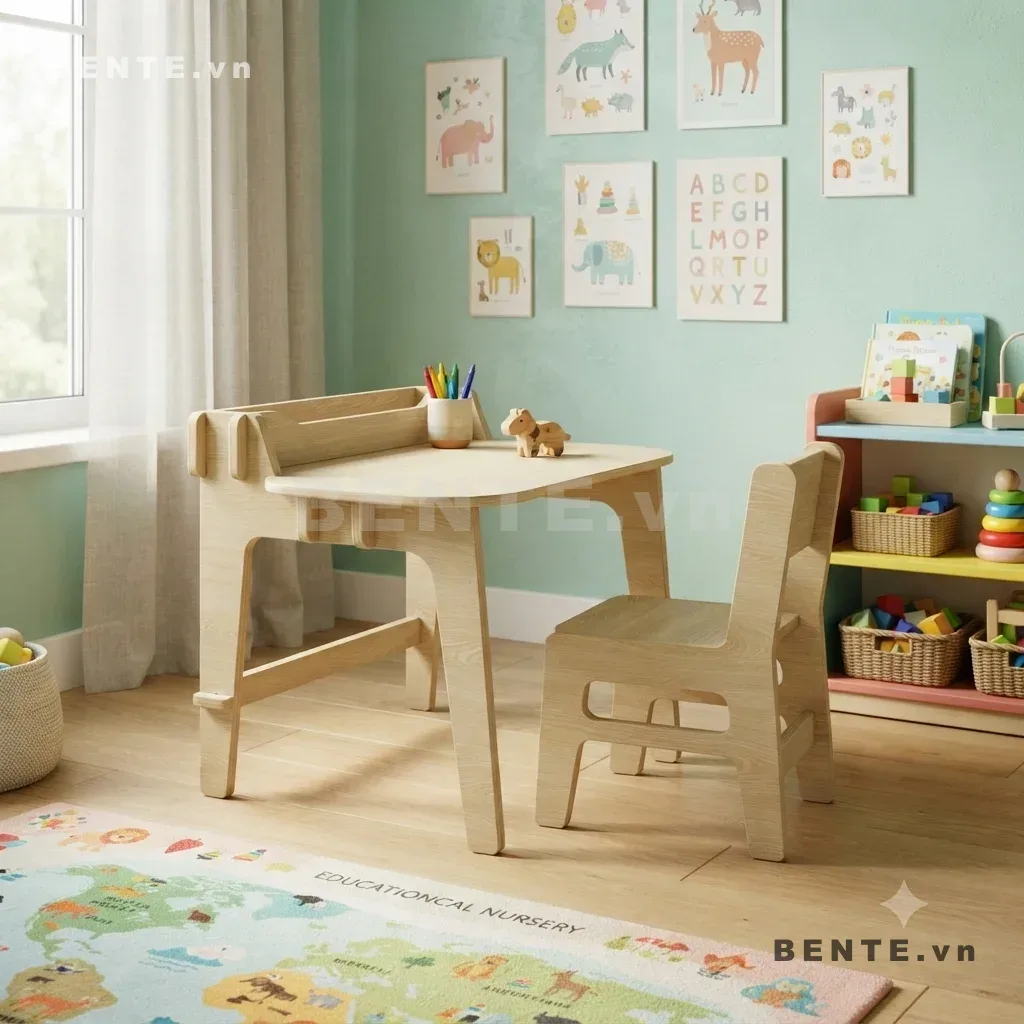 bàn học góc học tập có kệ