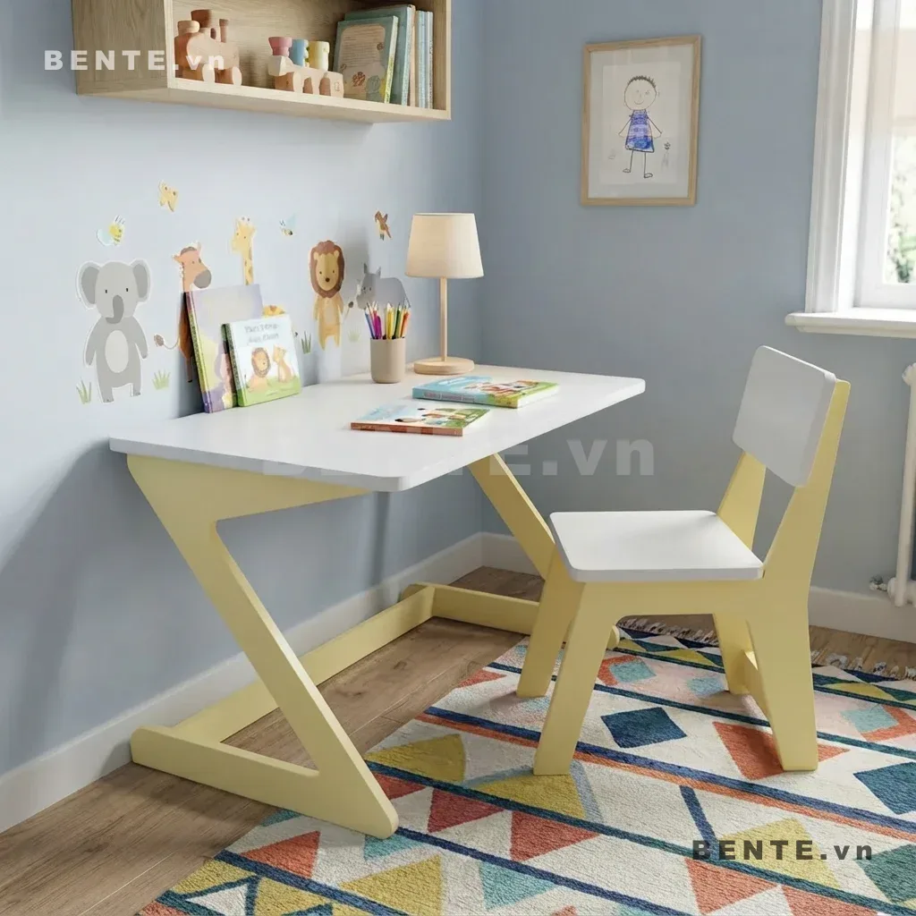 bàn học tại nhà cho bé, bàn học Montessori cho trẻ em