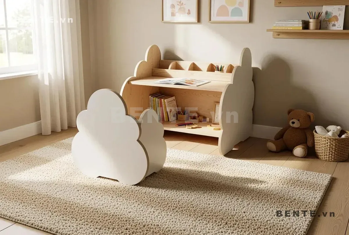 bàn học góc học tập có kệ