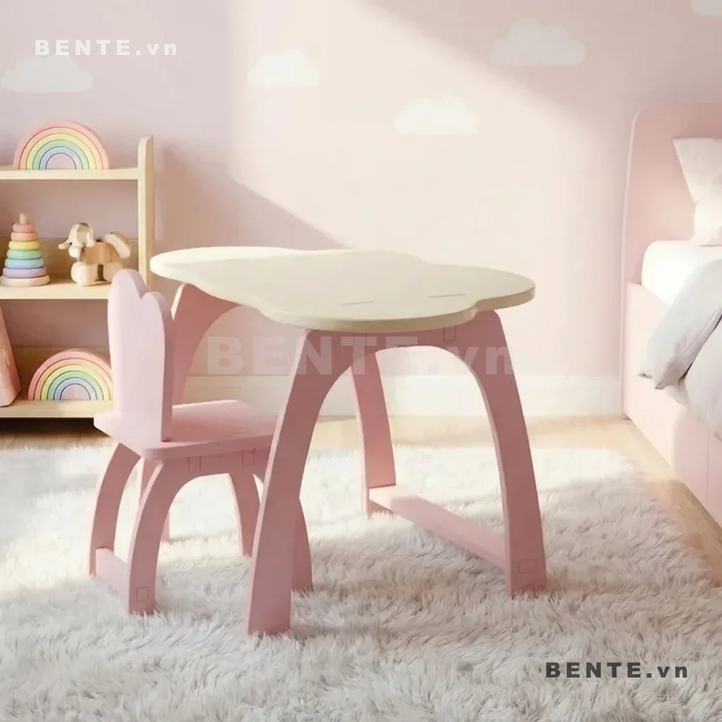 bàn học trẻ em hình mây, bàn học góc học tập cho bé