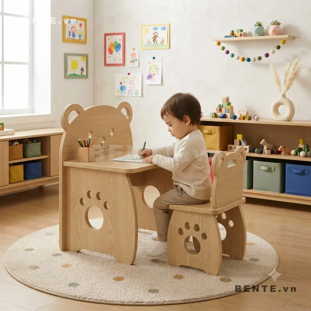 bàn học hình con vật cho bé, bàn học đọc sách cho trẻ