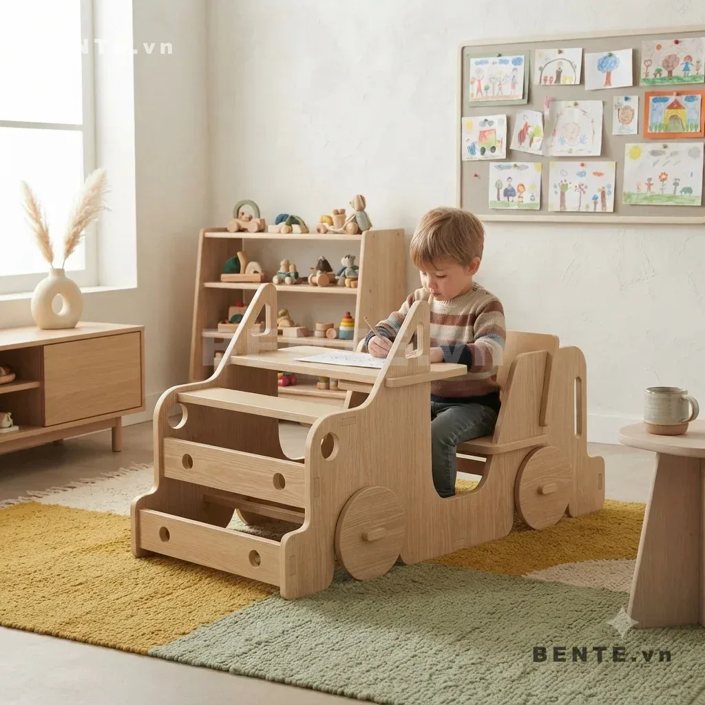 Bàn Học Gỗ Lắp Ráp Kèm Ghế Hình Xe Ô Tô Cho Trẻ Em - B64183, bàn học kèm ghế trẻ em, bàn học hình xe ô tô, bàn ghế ô tô cho bé, bàn học cho bé kèm ghế, bàn học trẻ em hình ô tô, bàn học góc học tập cho bé, bàn học phòng ngủ trẻ em, bàn học lắp ráp cho trẻ, bàn ghế học tập trẻ em, nội thất trẻ em hình ô tô