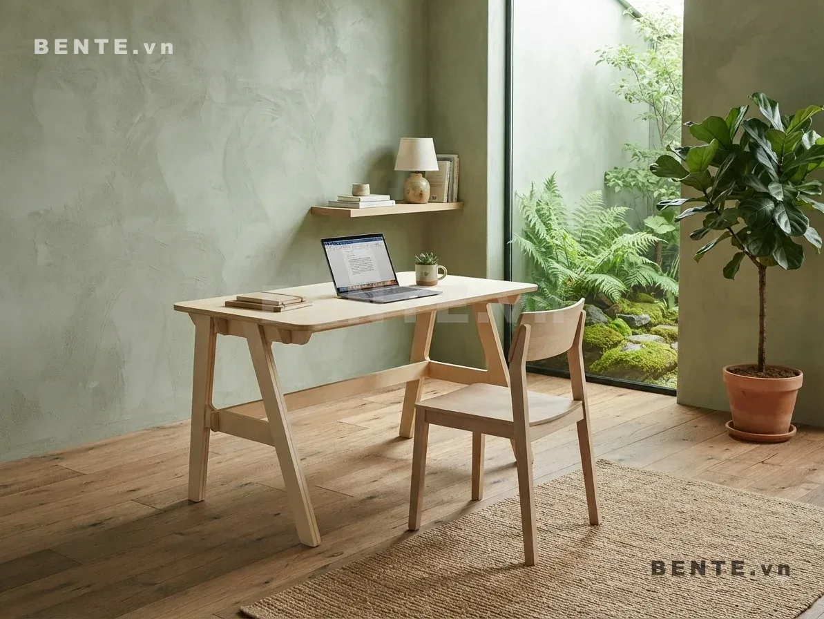 ban plywood, ban go plywood, ban plywood hien dai, ban plywood lap rap