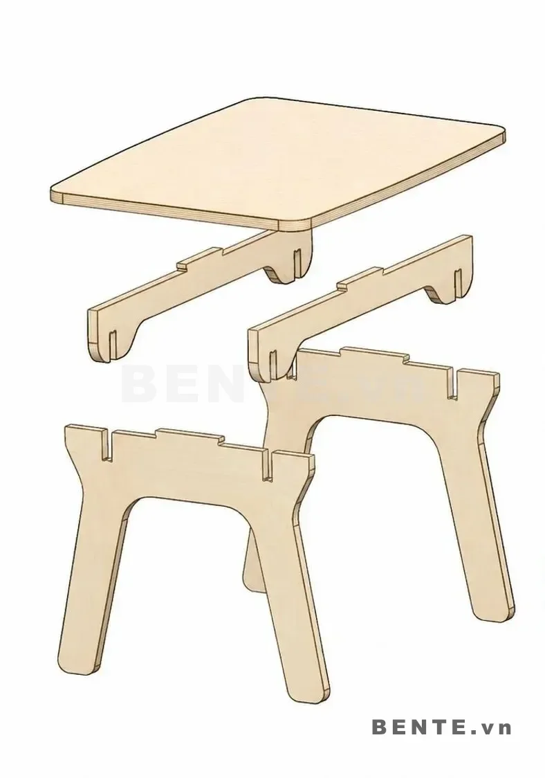 ảnh hướng dẫn lắp ráp, bàn ngồi bệt, bàn ngồi sàn