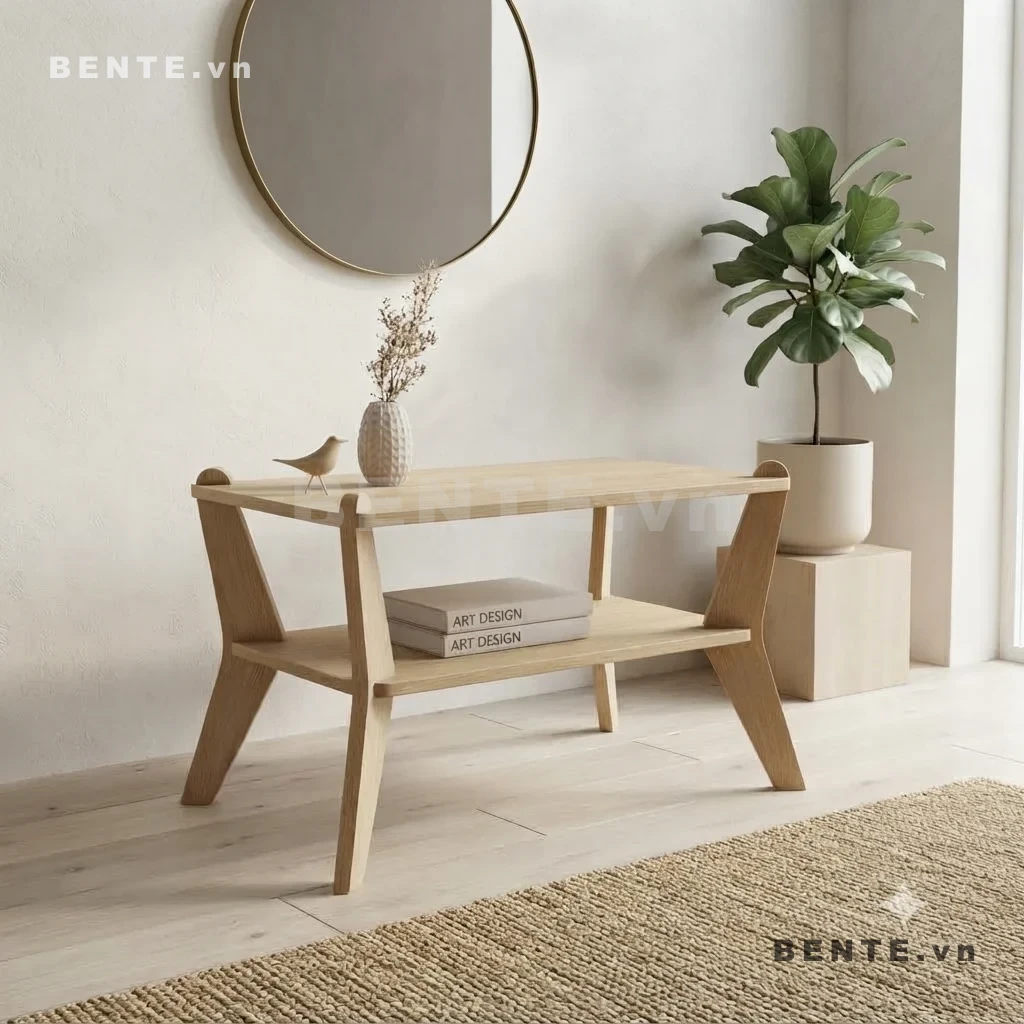 bàn sofa kệ dưới, bàn phòng khách 2 tầng