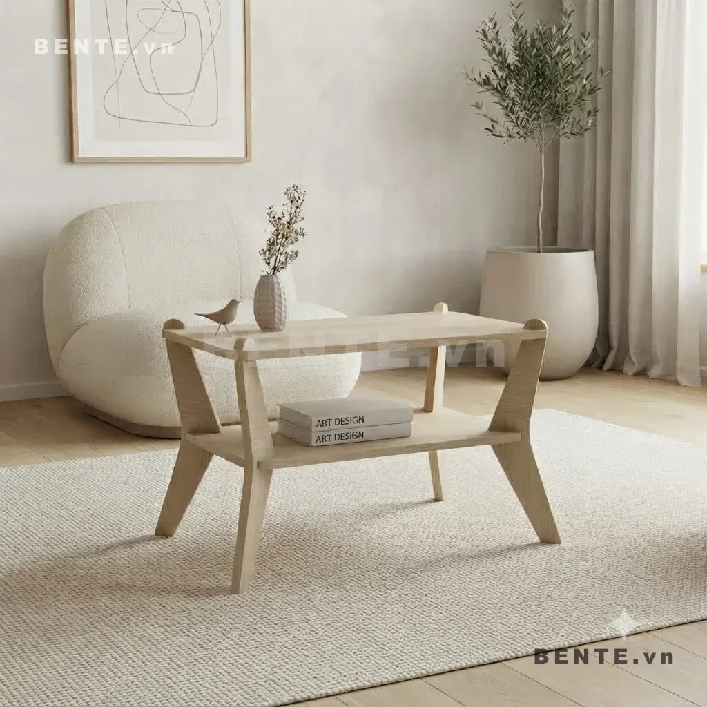 bàn trà chân cong, bàn sofa chân tấm