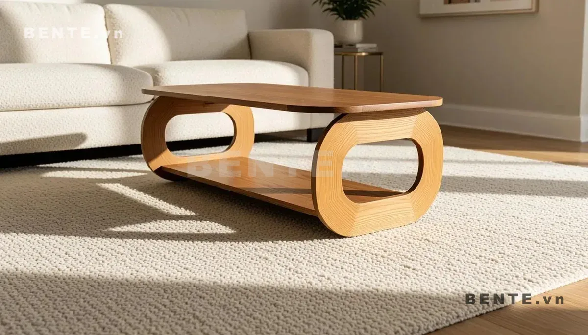 bàn gỗ lắp ráp 2 tầng