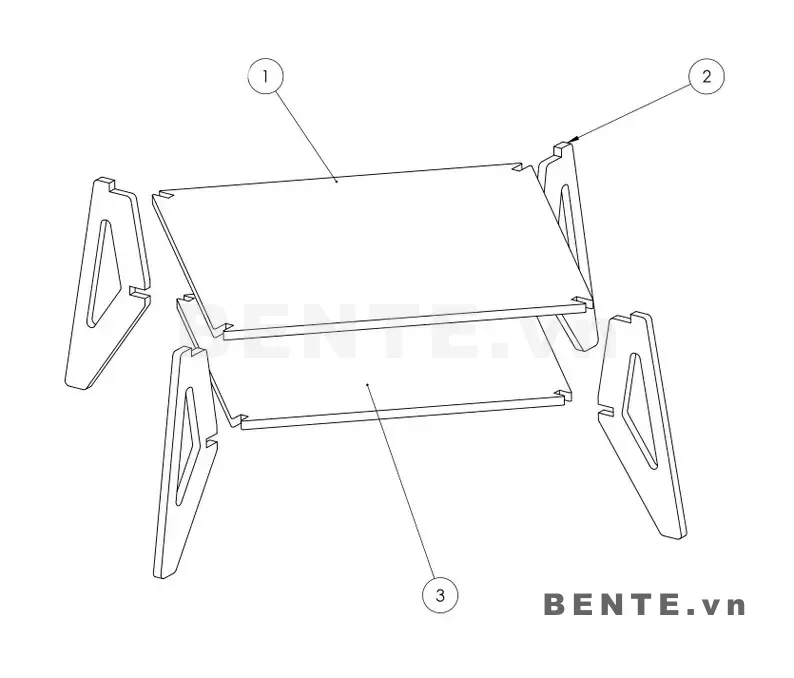 ảnh hướng dẫn lắp ráp, bàn sofa 2 tầng, bàn trà mặt vuông
