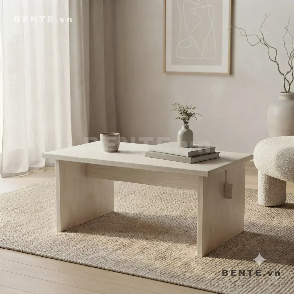 Bàn Sofa Gỗ Lắp Ráp Mặt Chữ Nhật Chân Hồi Có Thanh Giằng - B58321, bàn sofa mặt chữ nhật, bàn trà chân hồi, bàn cafe chân hồi, bàn phòng khách thanh giằng, bàn sofa gỗ lắp ráp, bàn trà gỗ lắp ráp, bàn cafe mặt chữ nhật, bàn phụ sofa, bàn gỗ hai chân bên, bàn trà có thanh giằng