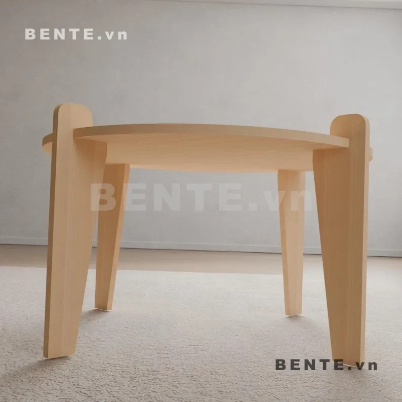 bàn sofa đa năng, bàn tròn phong cách Scandinavian