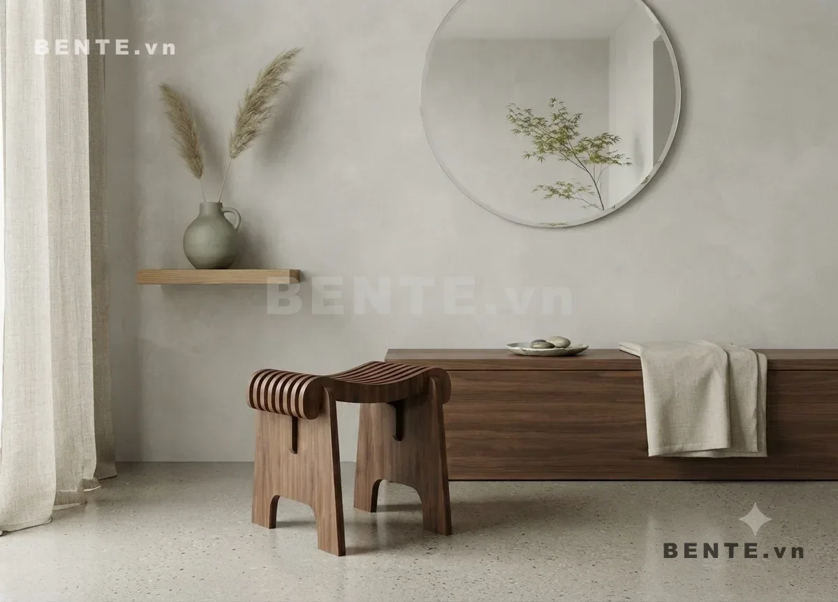 ghế gỗ lắp ghép nan cong