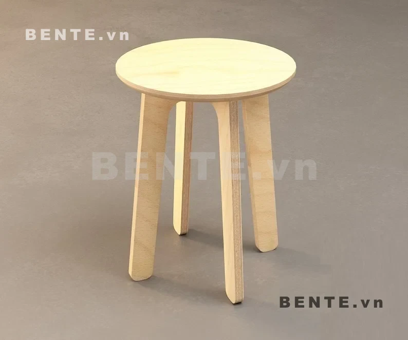 Ghế Đôn Gỗ Mặt Tròn, 4 Chân Nghiêng Bo Cong, Lắp Ráp Đơn Giản - G68425, ghế đôn gỗ mặt tròn, ghế đôn 4 chân nghiêng, ghế gỗ chân bo cong, ghế stool mặt tròn, ghế đôn không tựa lưng, ghế ngồi mặt tròn cho phòng khách, ghế đôn bàn trang điểm, ghế đôn cạnh sofa, ghế đôn cafe mặt tròn, ghế gỗ 4 chân lắp ghép