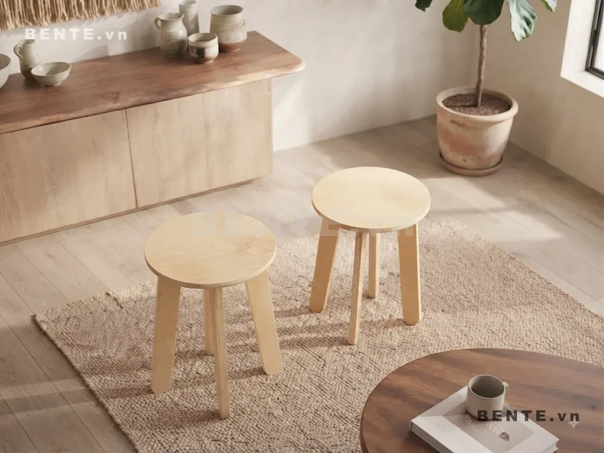 ghế đôn bàn trang điểm, ghế đôn cạnh sofa