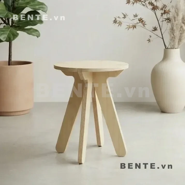 Ghế Đôn Gỗ Mặt Tròn, Chân Bản Rộng Uốn Cong Thắt Eo, Lắp Ráp Đơn Giản - G53176, ghế đôn gỗ mặt tròn, ghế đôn chân uốn cong, ghế gỗ chân thắt eo, ghế stool chân bản rộng, ghế đôn khung chân mở, ghế đôn không tựa lưng, ghế mặt tròn chân cong, ghế đôn phòng khách chân cong, ghế đôn bàn trang điểm mặt tròn, ghế gỗ uốn cong lắp ghép