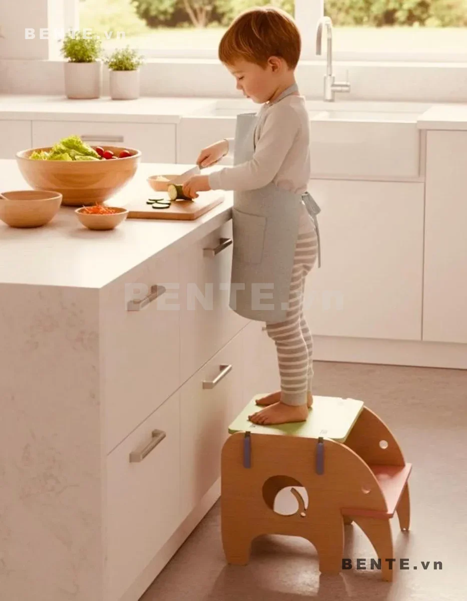 ghế đôn gỗ cho bé, ghế trẻ em hình động vật