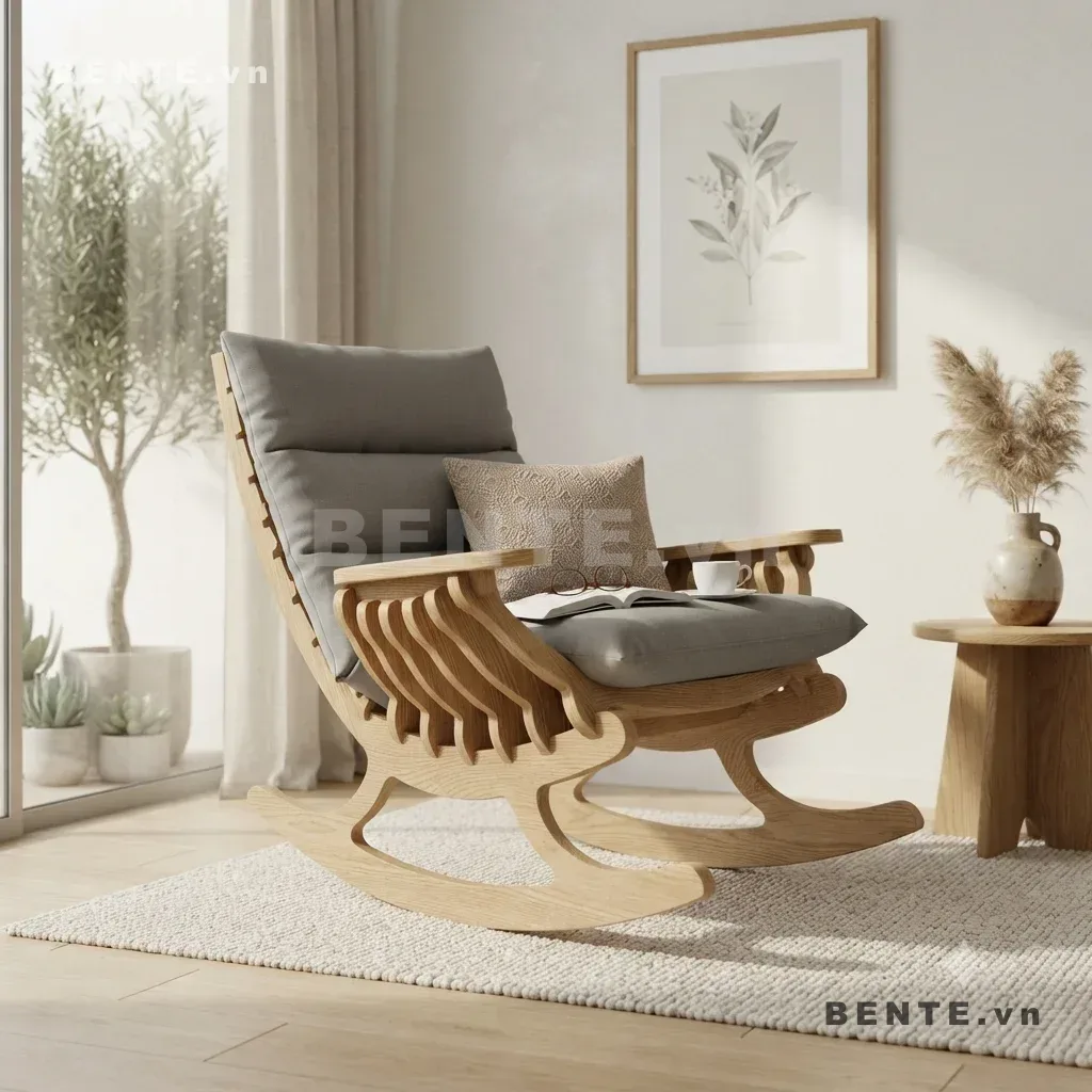 Ghế Gỗ Bập Bênh Thư Giãn Nan Cong Có Tay Vịn, Ghế Không Bao Gồm Đệm, Lắp Ráp Đơn Giản - G58314, ghế gỗ bập bênh có đệm, ghế thư giãn chân cong bập bênh, ghế bập bênh tay vịn nan cong, ghế rocking chair có đệm, ghế thư giãn tựa lưng ngả, ghế bập bênh đệm ngồi tựa lưng, ghế đọc sách bập bênh có tay vịn, ghế thư giãn khung nan cong, ghế phòng khách bập bênh có đệm, ghế gỗ bập bênh lắp ráp