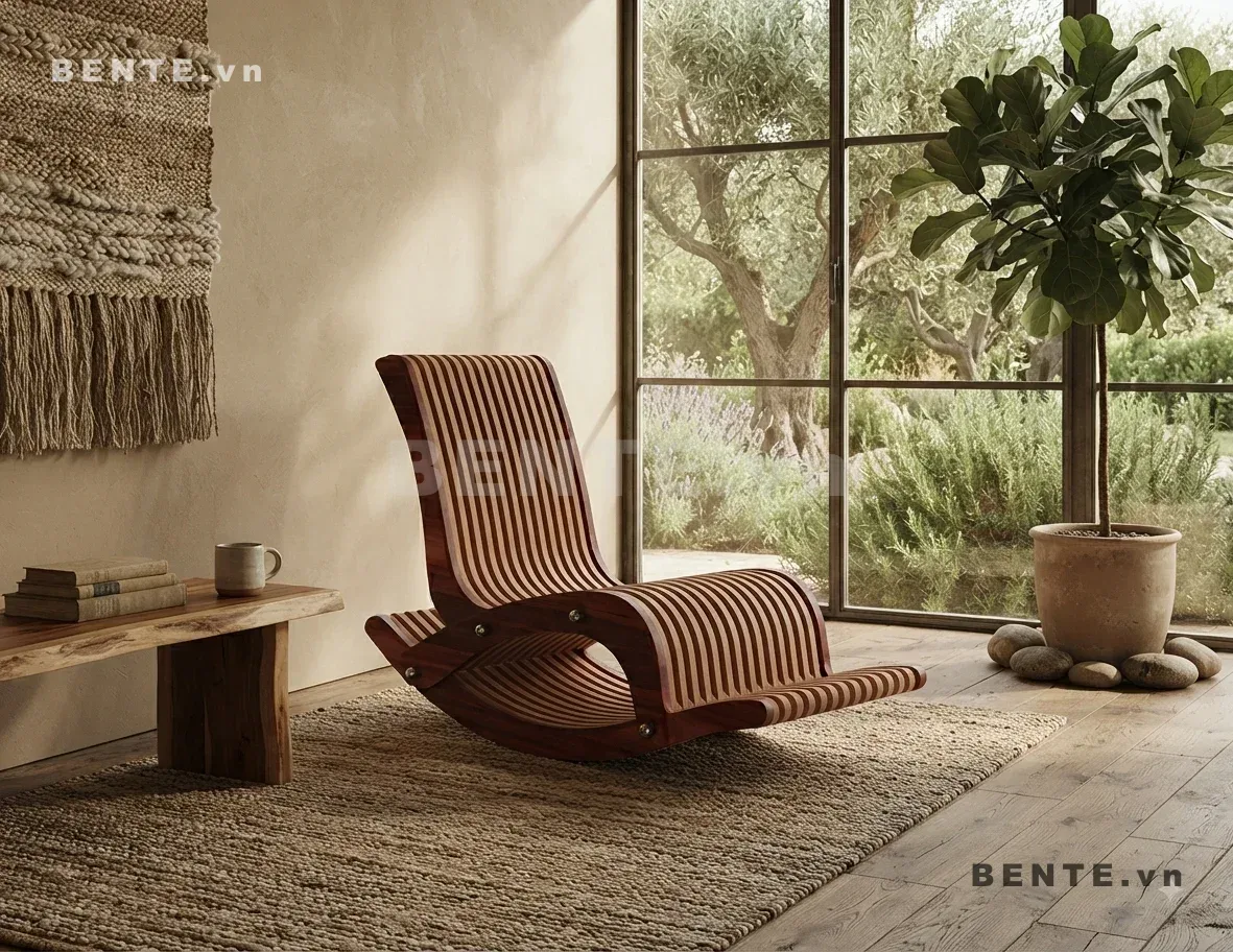 ghế rocking chair nan dọc
