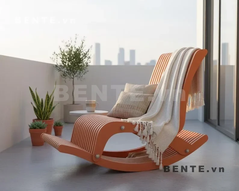 ghế gỗ bập bênh lắp ráp