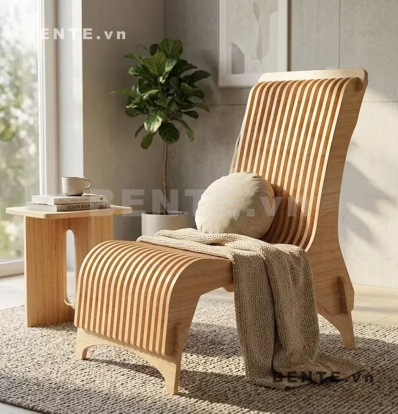 Ghế Gỗ Thư Giãn Ngả Lưng, Nan Dọc Liền Cong, Mặt Ngồi Kéo Dài, Lắp Ráp Đơn Giản - G74028, ghế gỗ thư giãn ngả lưng, ghế thư giãn nan dọc liền cong, ghế lounge mặt ngồi kéo dài, ghế tựa lưng nan dọc cong, ghế thư giãn có phần đỡ chân, ghế đọc sách ngả lưng, ghế thư giãn chân tấm khoét vòm, ghế ngồi nghỉ mặt ngồi cong, ghế lounge không tay vịn, ghế thư giãn lắp ráp nan dọc