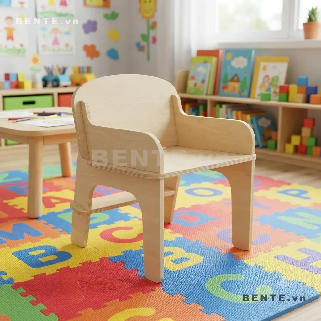 ghế trẻ em chân khoét vòm, ghế ngồi cho bé có tay vịn