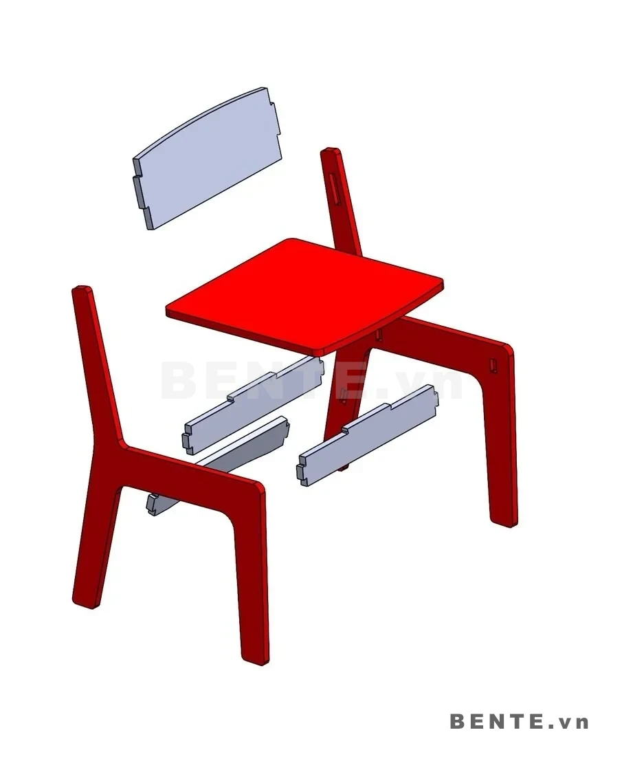 ảnh hướng dẫn lắp ráp, ghế gỗ tựa lưng tấm rộng, ghế gỗ khoảng hở dưới tựa